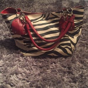 Zebra print purse